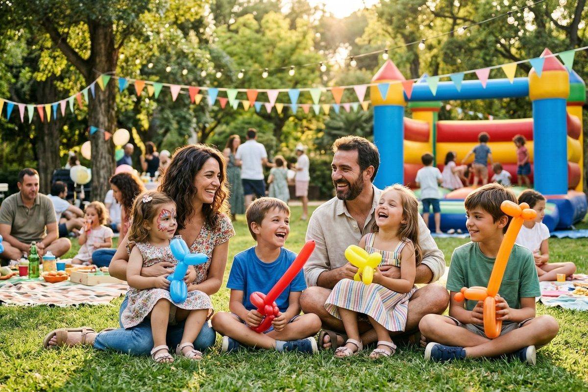 Familia divirtiéndose en evento Divertice10
